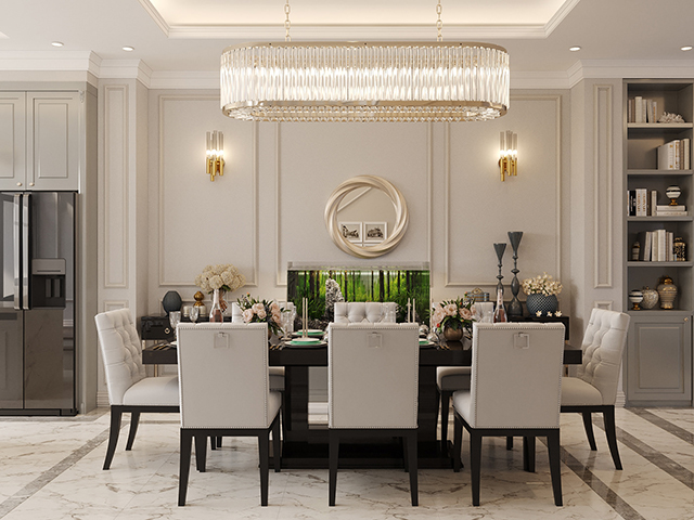 Thiết Kế Nội Thất Biệt Thự 3 Tầng Ở Nam An Khánh Phong Cách Tân Cổ Điển