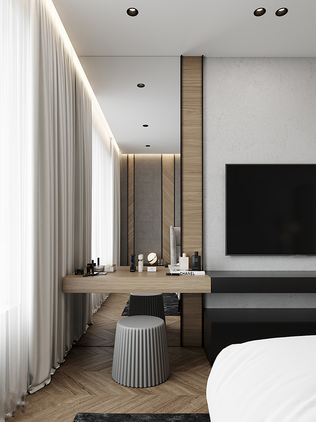 Thiết kế nội thất phòng khách hiện đại với gam màu sáng nhẹ nhàng ở biệt thự Dương Nội