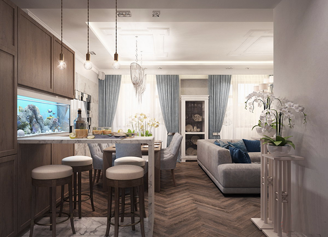 Thiết Kế Nội Thất Biệt Thự 90m2 Ở Nam An Khánh Theo Phong Cách Tân Cổ Điển