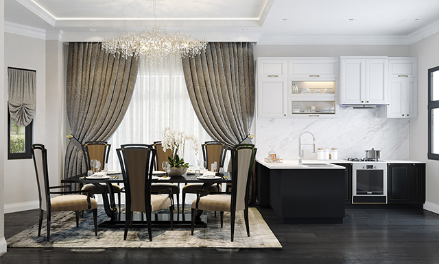 Thiết Kế Nội Thất Biệt Thự 2 Phòng Ngủ Phong Cách Tân Cổ Điển Ở Dương Nội
