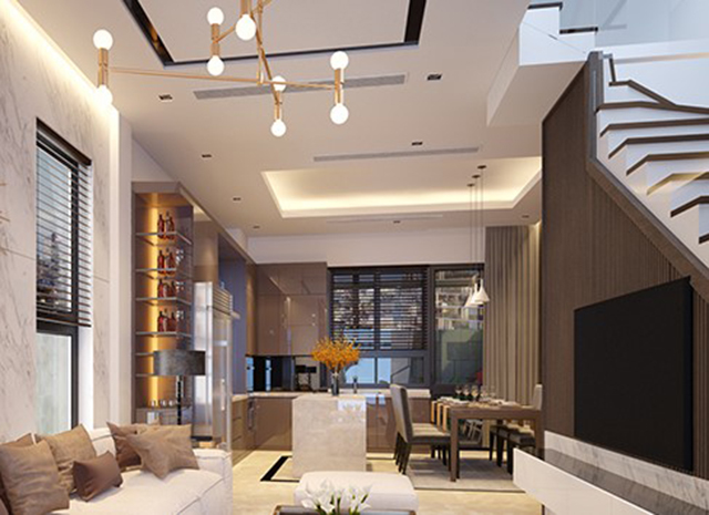 Thiết kế nội thất phòng bếp.