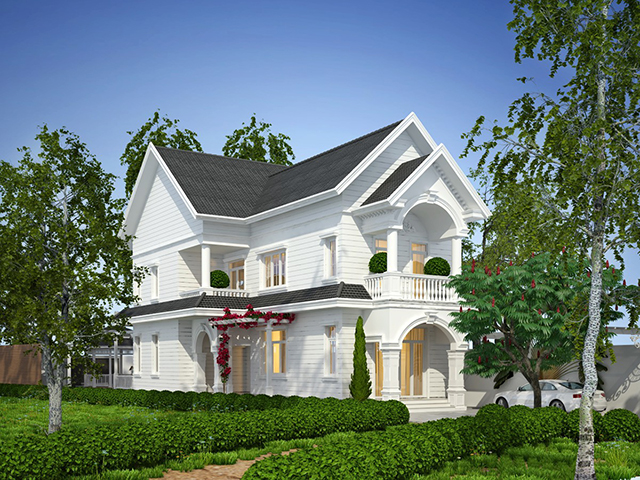 Thiết Kế Nội Thất Biệt Thự 2 Phòng Ngủ Phong Cách Tân Cổ Điển Ở Dương Nội