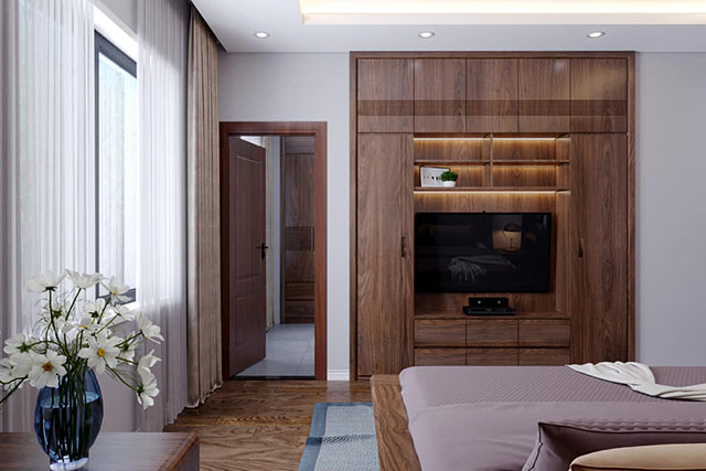 Thiết kế biệt thự 2 tầng mái bằng đẹp ở Nam An Khánh