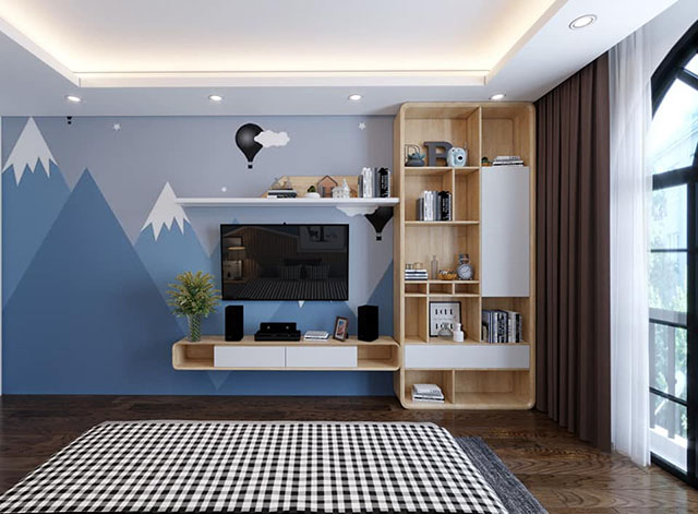 Thiết kế biệt thự 2 tầng mái bằng đẹp ở Nam An Khánh