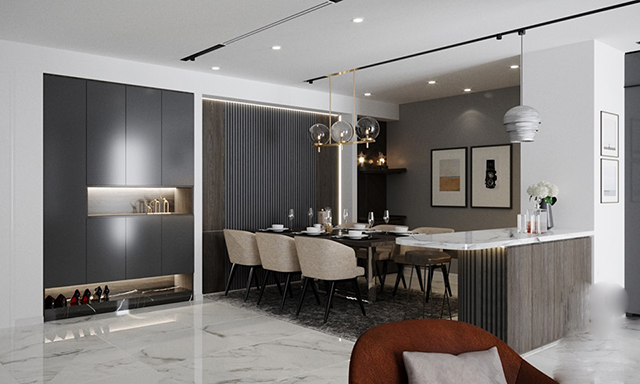 Thiết Kế Nội Thất Căn Hộ Chung Cư 104.8m2 Ở Hoàng Mai