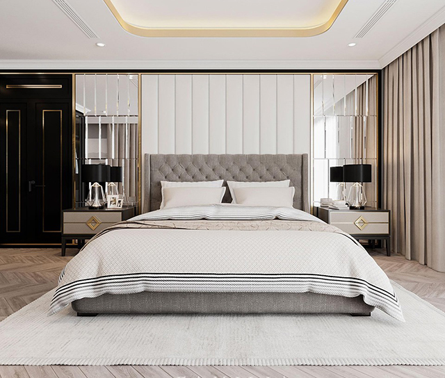 Thiết kế nội thất phòng ngủ master 38.6m2 theo phong cách hiện đại ở Nam An Khánh