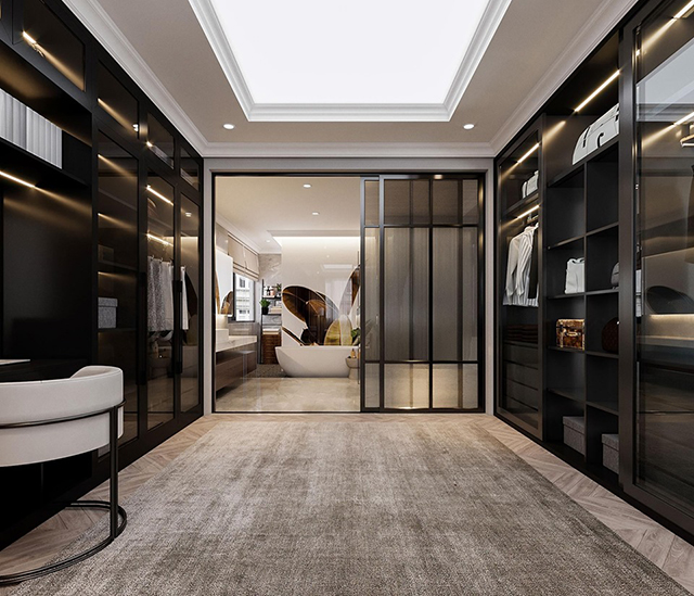 Thiết kế nội thất phòng ngủ master 38.6m2 theo phong cách hiện đại ở Nam An Khánh
