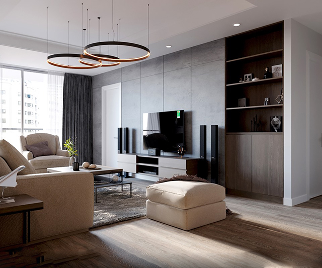 Thiết Kế Nội Thất Chung Cư Hiện Đại 102m2 Ở Hoàng Mai