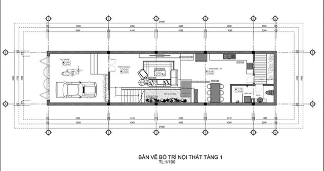 Thiết Kế Nhà Liền Kề 2 Tầng Theo Phong Cách Hiện Đại Ở Dương Nội