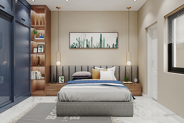 Thiết Kế Nội Thất Chung Cư Hoàng Mai Với Gam Màu Xanh Dương Chủ Đạo