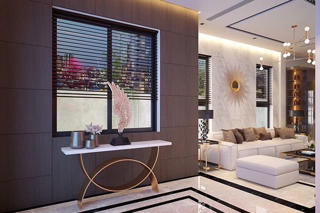 Thiết kế nội thất biệt thự song lập SD5 Iris Homes khu đô thị Gamuda Gardens