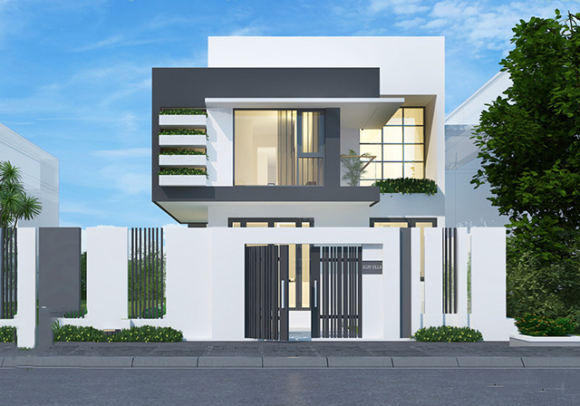 Dự án Thiết kế biệt thự 2 tầng 144m2 tại Long Biên Hà Nội