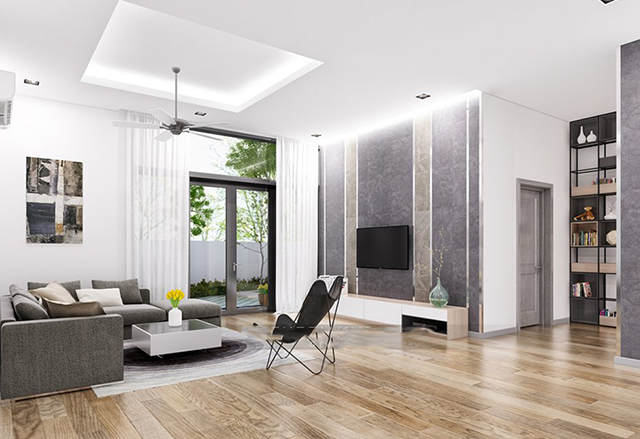Thiết kế biệt thự 2 tầng hiện đại 140m2 ở Ba Vì