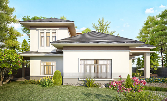 Thiết kế biệt thự nhà vườn 450m2 tại Sóc Sơn, Hà Nội.	