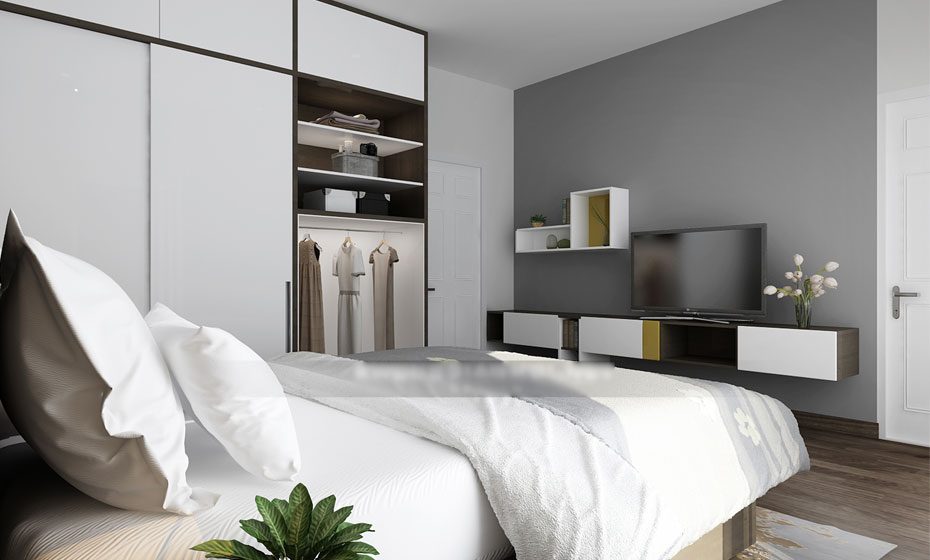 Thiết kế nhà 4 tầng phong cách hiện đại ở quận Hoàng Mai, Hà Nội.