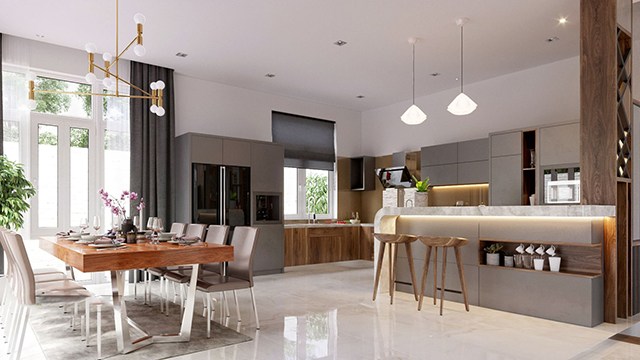Thiết kế biệt thự hiện đại 110m2 ở Mê Linh 