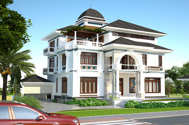 Dự án Biệt thự tân cổ điển 216m2 tại Sóc Sơn Hà Nội