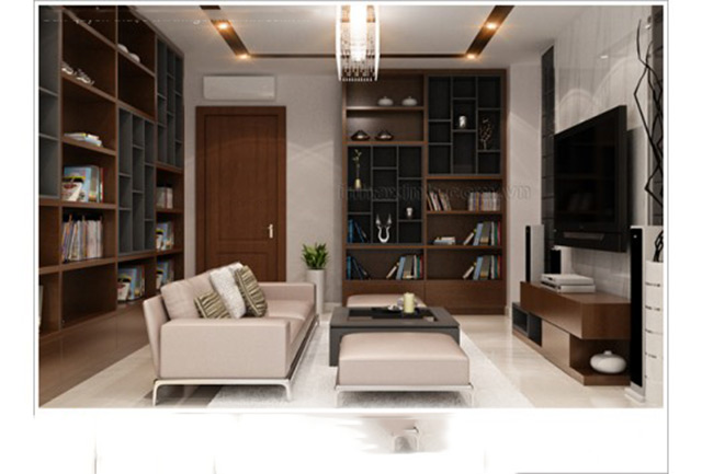 Thiết kế nội thất biệt thự sân vườn 128m2 ở Nam An Khánh