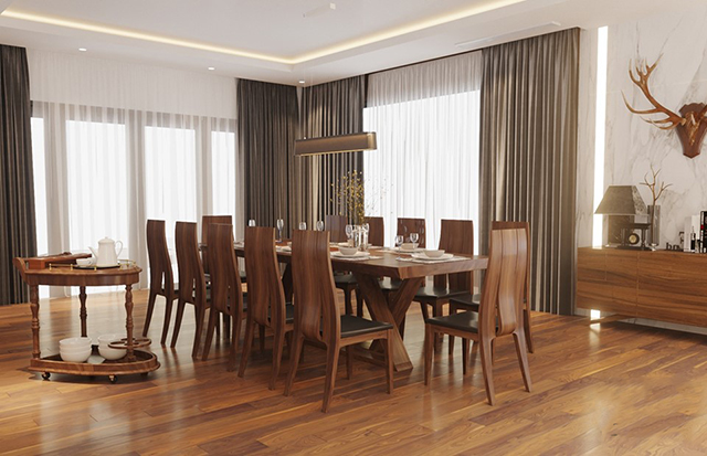 Biệt thự 246m2 hiện đại có bể bơi và sân vườn ở Nam An Khánh