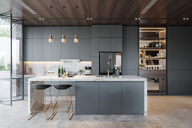 Thiết kế nội thất biệt thự sân vườn 128m2 ở Nam An Khánh