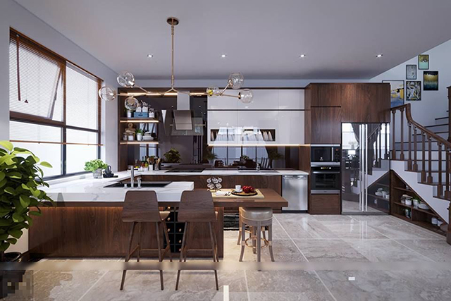 Thiết kế nội thất biệt thự 150m2 đẹp ở Nam An Khánh