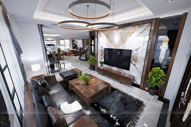 Thiết kế nội thất biệt thự 150m2 đẹp ở Nam An Khánh