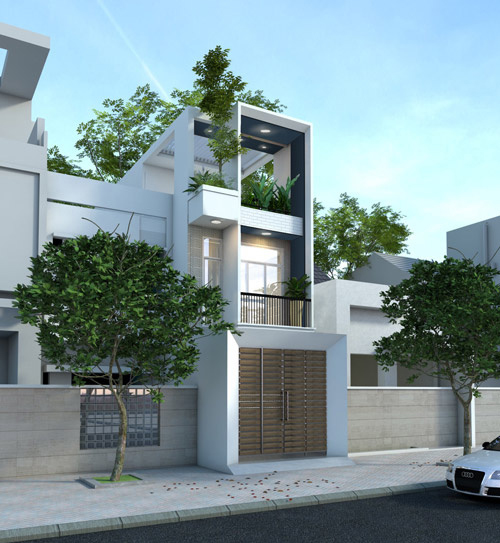 Thiết kế nhà liền kề 3 tầng 72m2 ở Dương Nội