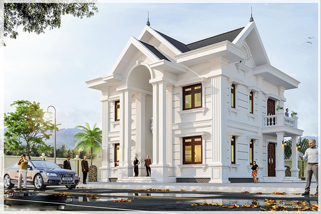 Dự án Thiết kế biệt thự tân cổ điển 2 tầng ở Thanh Xuân