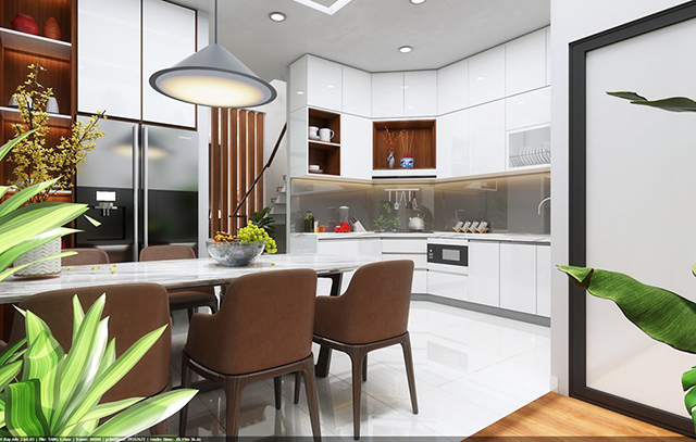 Nhà liền kề 3 tầng 80m2 phong cách hiện đại ở Nam An Khánh