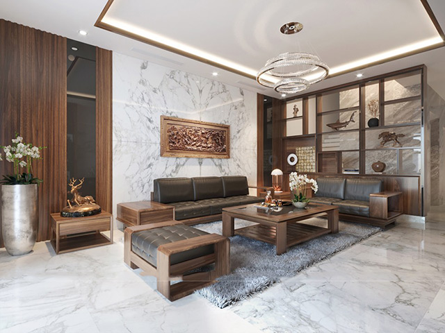 Thiết kế nội thất biệt thự hiện đại 3 tầng 150m2 Hà Đô Dragon City