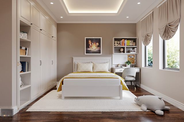 Thiết kế biệt thự phố 3 tầng phong cách tân cổ điển ở Dương Nội