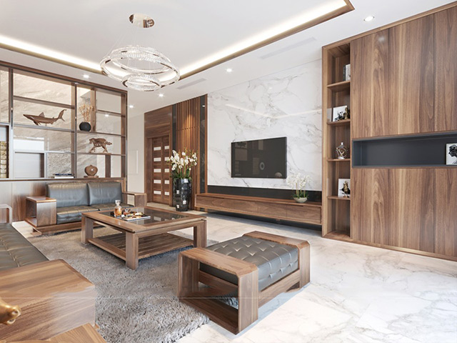 Thiết kế nội thất biệt thự hiện đại 3 tầng 150m2 Hà Đô Dragon City
