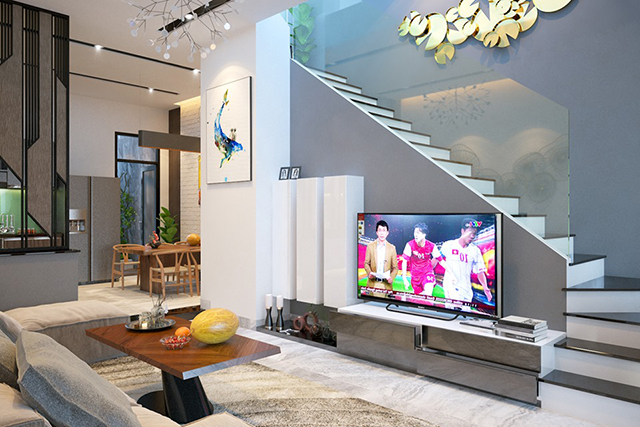 Thiết kế nhà liền kề 3 tầng phong cách hiện đại ở Nam An Khánh