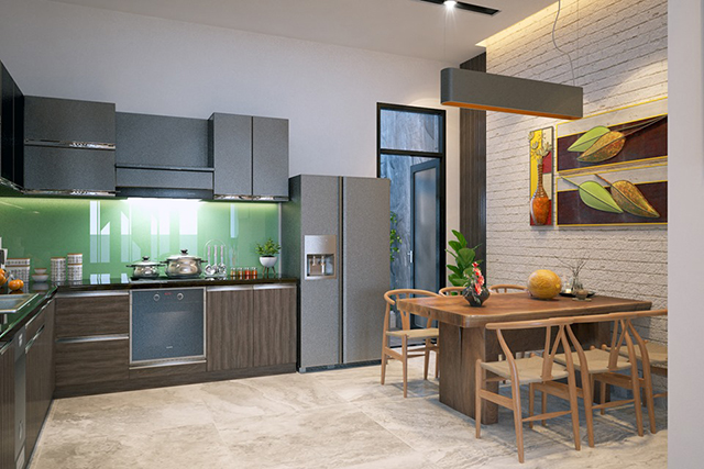 Thiết kế nhà liền kề 3 tầng phong cách hiện đại ở Nam An Khánh