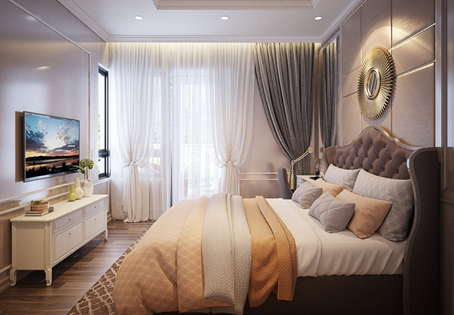 Thiết kế biệt thự 2 tầng phong cách tân cổ điển ở Dương Nội