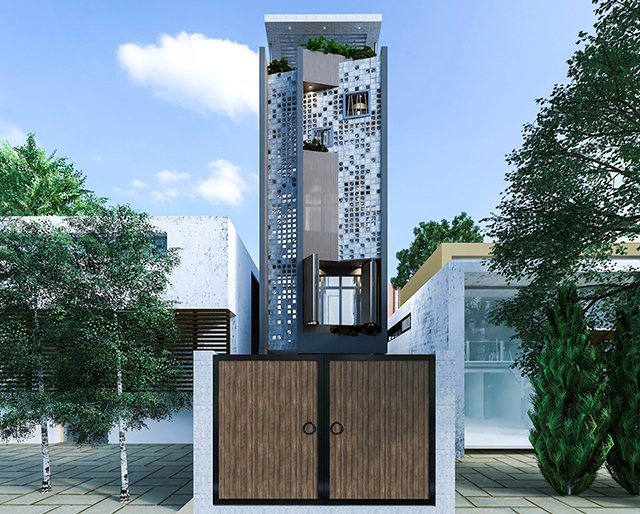 Thiết kế biệt thự 4 tầng 72m2 phong cách hiện đại ở Dương Nội