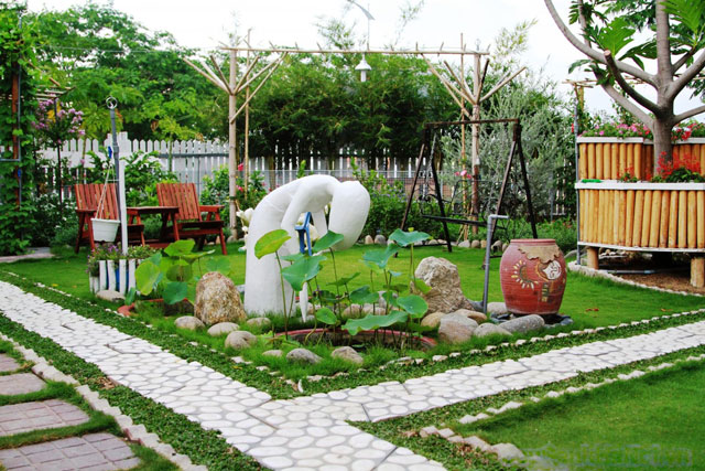 Thiết kế biệt thự Nam An Khánh hướng Đông Nam phong cách tân cổ điển