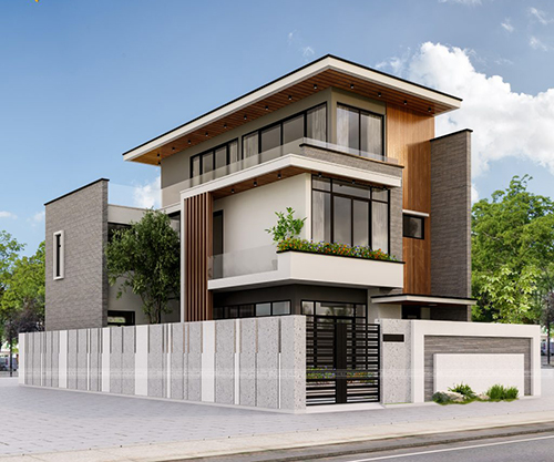 Dự án Thiết kế biệt thự 3 tầng 120m2 ở Dương Nội