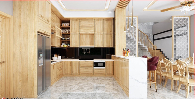 Thiết kế biệt thự 3 tầng 136m2 phong cách hiện đại ở Dương Nội