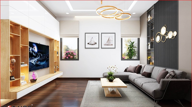 Thiết kế biệt thự 3 tầng 136m2 phong cách hiện đại ở Dương Nội