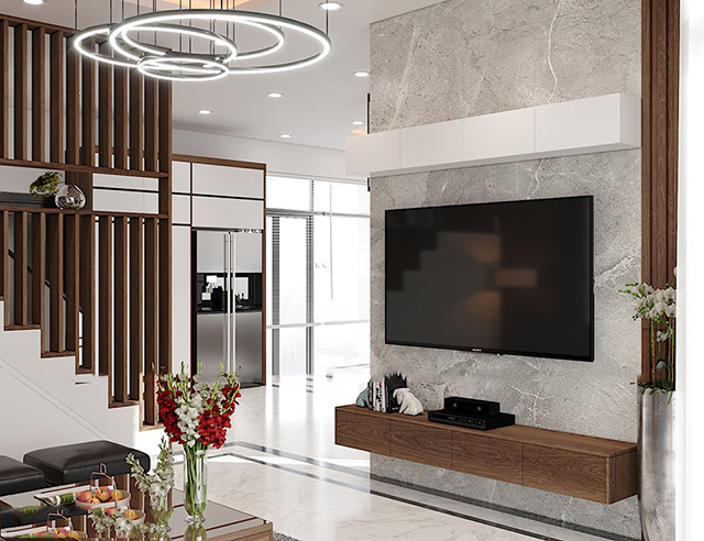 Thiết kế nội thất biệt thự 3 tầng 152m2 tại Hoài Đức, Hà Nội
