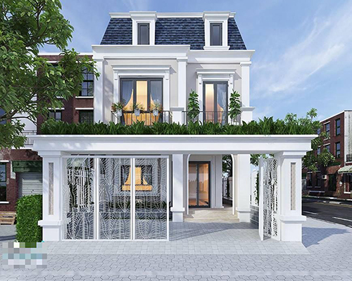 Dự án Thiết kế biệt thự 2 tầng 110m2 phong cách tân cổ điển ở Dương Nội 