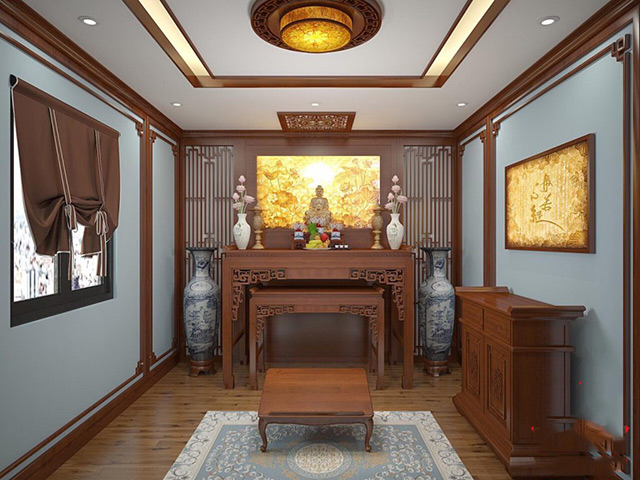 Thiết kế nội thất nhà liền kề 2 tầng 140m2 tại Hoài Đức, Hà Nội