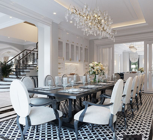 Thiết kế biệt thự 2 tầng 110m2 phong cách tân cổ điển ở Dương Nội 