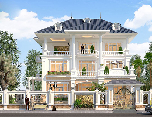 Dự án Thiết kế biệt thự tân cổ điển 220m2 ở Dương Nội