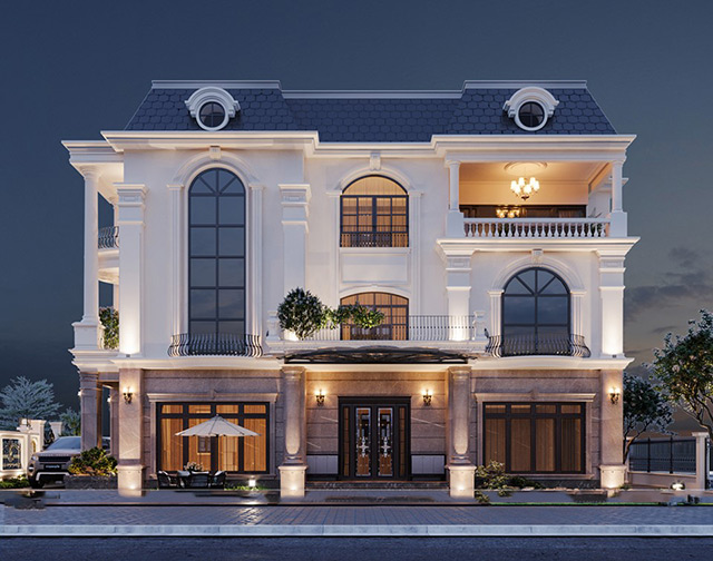 Dự án Thiết kế biệt thự tân cổ điển 165m2 Hà Đô Charm Villas