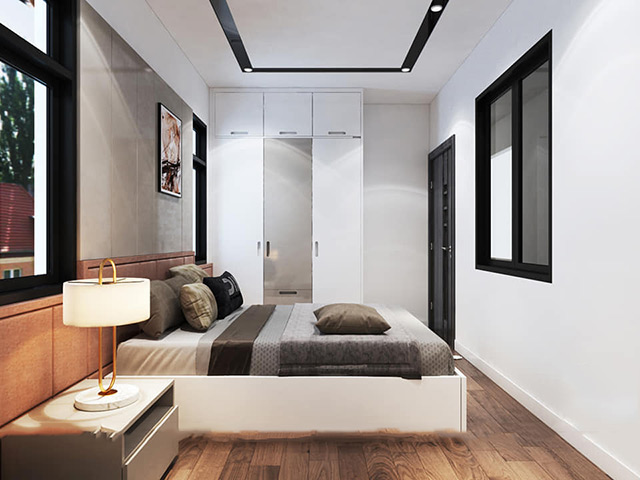 Thiết kế nội thất nhà liền kề 98m2 phong cách hiện đại tại Hoài Đức, Hà Nội