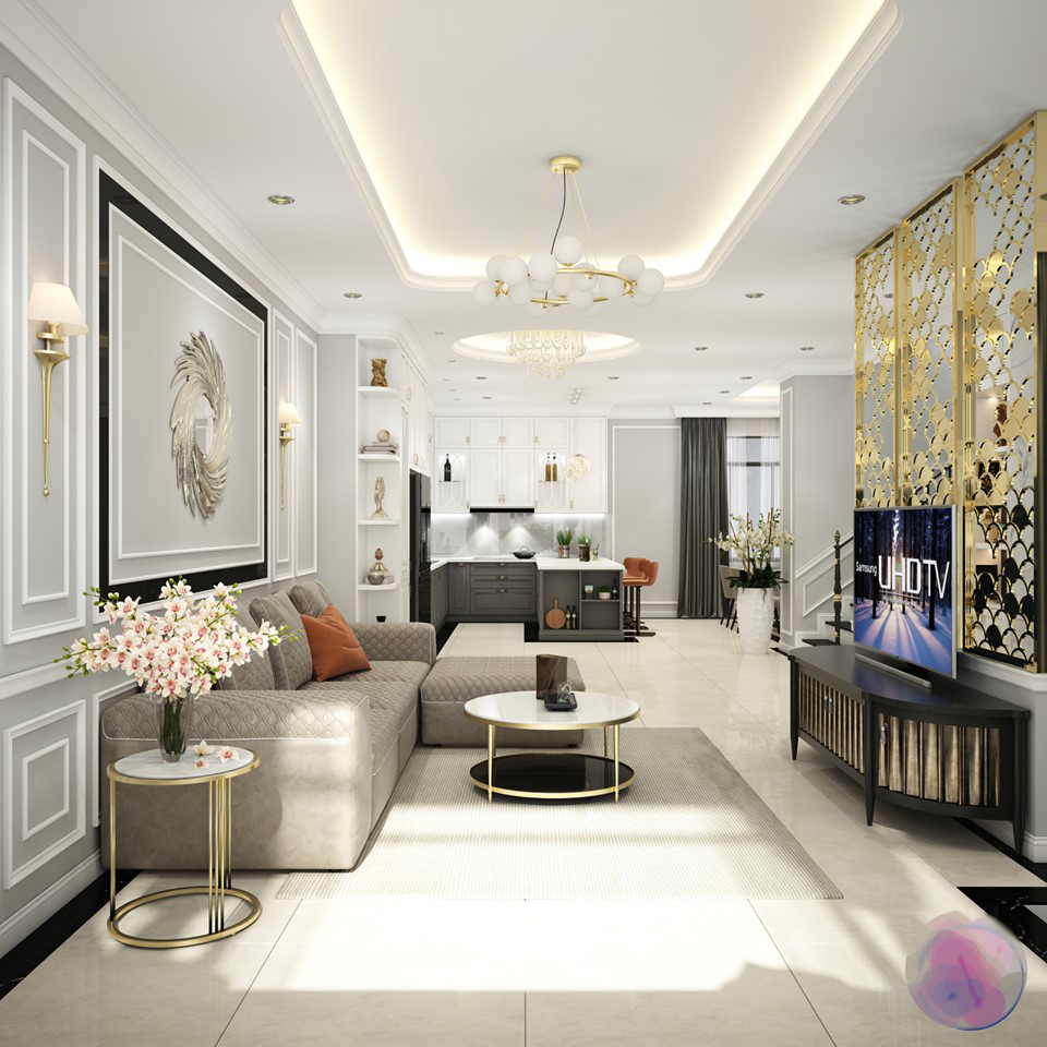 Thiết kế nhà liền kề 3 tầng phong cách hiện đại tại dự án Hà Đô Charm Villa, Hoài Đức, Hà Nội
