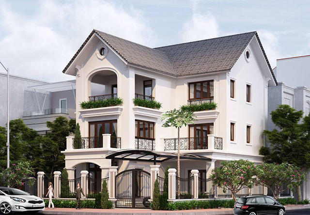 Dự án Thiết kế biệt thự tân cổ điển 90m2 thuộc dự án An Lạc Green Symphony