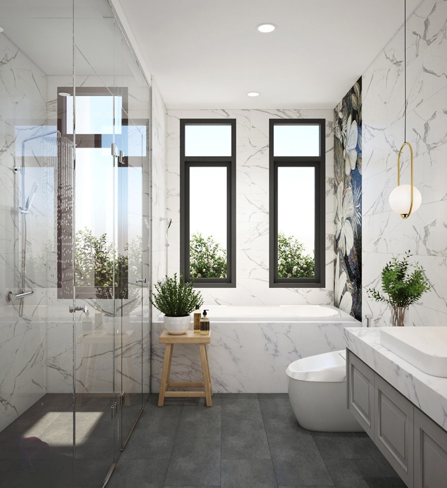 Thiết kế nhà liền kề 3 tầng phong cách hiện đại tại dự án Hà Đô Charm Villa, Hoài Đức, Hà Nội